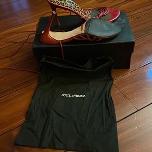 dolce&gabbana red leather strappy heels. Beautiful